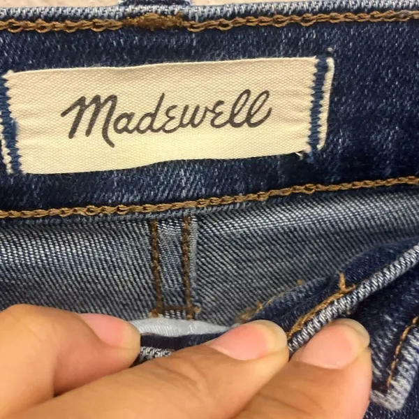 Madewell “stovepipe” dark wash non distressed high rise jeans size 23 #717 - Image 8