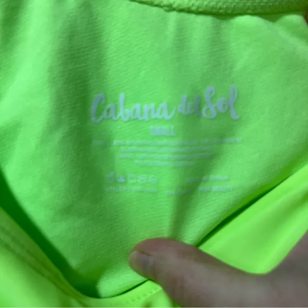Cabana Del Sol swimsuit‎ one piece one shoulder Small Green Purple Bright NEW - Image 7