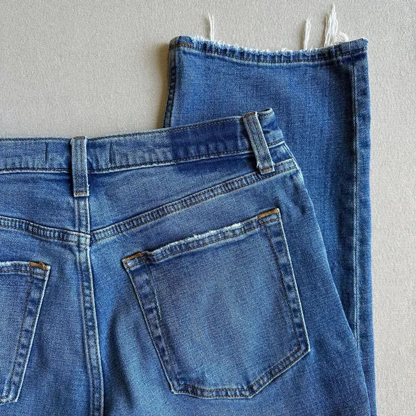Abercrombie & Fitch Distressed Curve Love Ultra High Rise Straight Jean - Image 5
