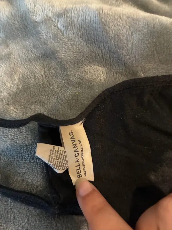 Bella + Canvas Reusable Black Cloth Face Mask - Image 3