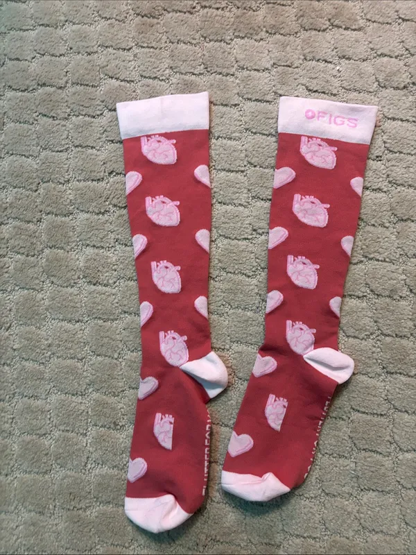 Figs Compression Socks Flutter For You Heart Pattern | Size S - Image 2