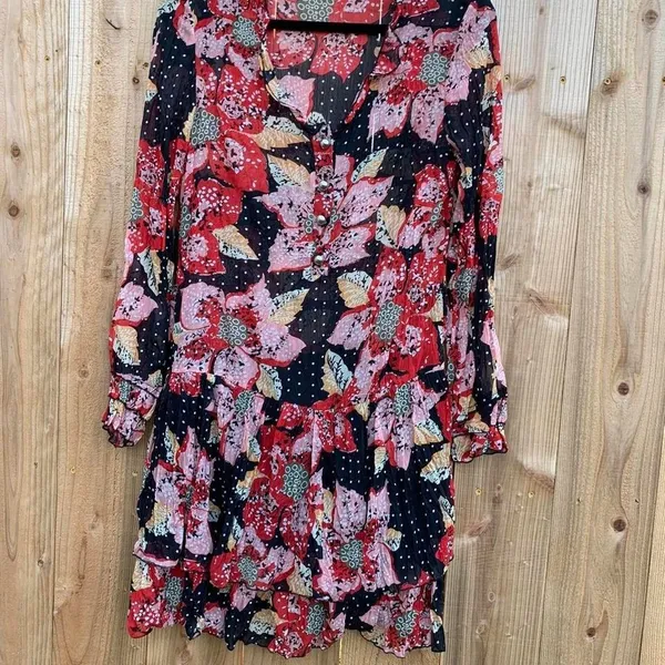 Sparkle share long sleeve floral dress, medium spring light‎ summer date - Image 2