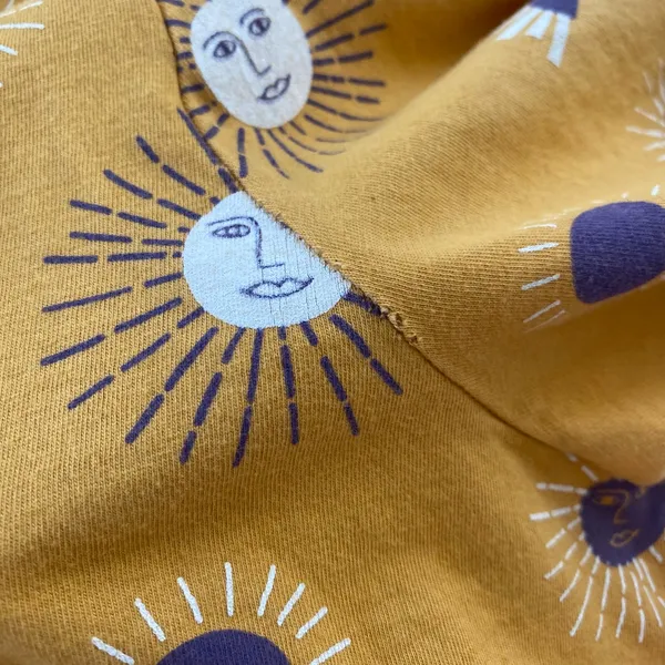 Altar Houseline 2XL Tie Front Wrap Crop Top Long Sleeve Celestial Sun Boho - Image 5