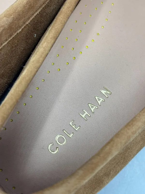 Cole Haan Evelyn Loafer Womens 6.5B Brown Suede Bow Driver Business W312827 - Image 6