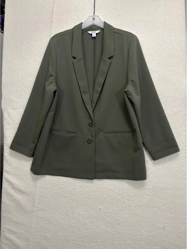 Old Navy XL Olive Green Stretch Blazer Jacket Women’s - Image 7