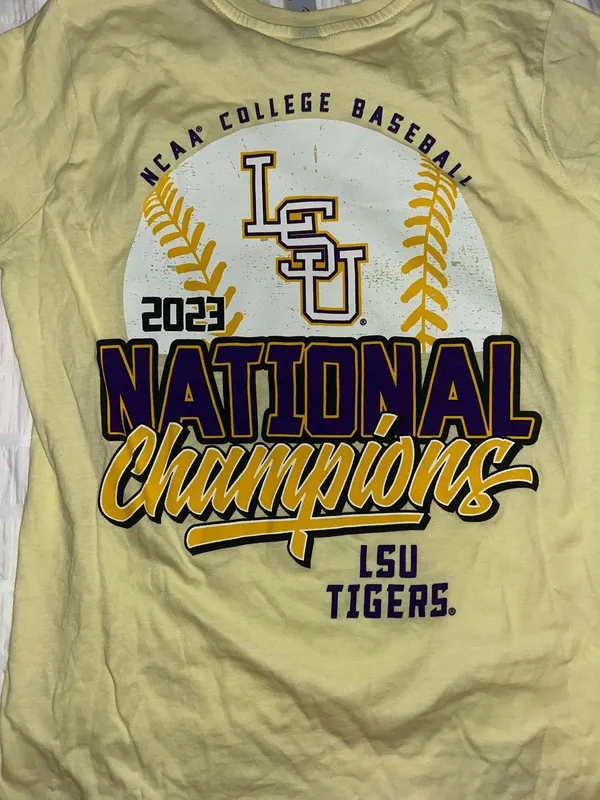 LSU 2023 Baseball Championship T-Shirt - Image 4