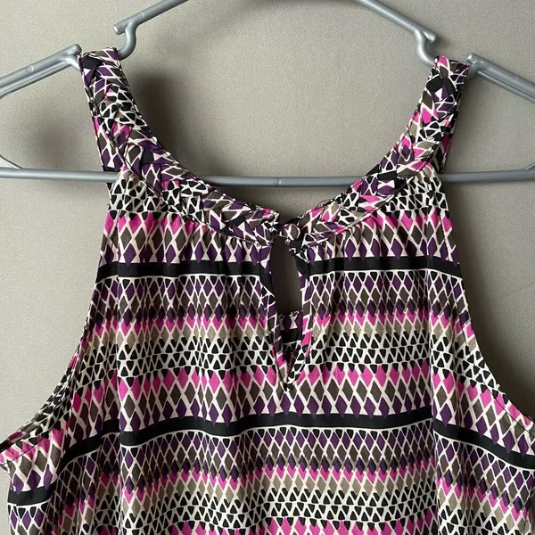 Banana Republic sz XS‎ purple halter ruffle career blouse - Image 7