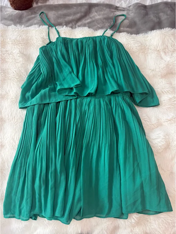 Naked Zebra Green Spaghetti Strap Romper - Image 3