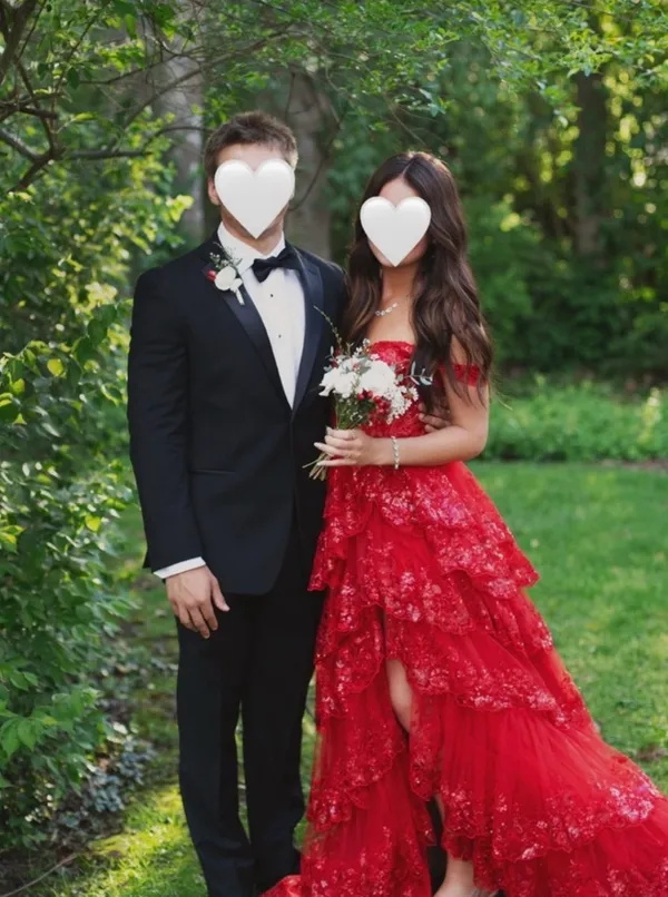 Sherri Hill 55500 Red Dress - Image 3