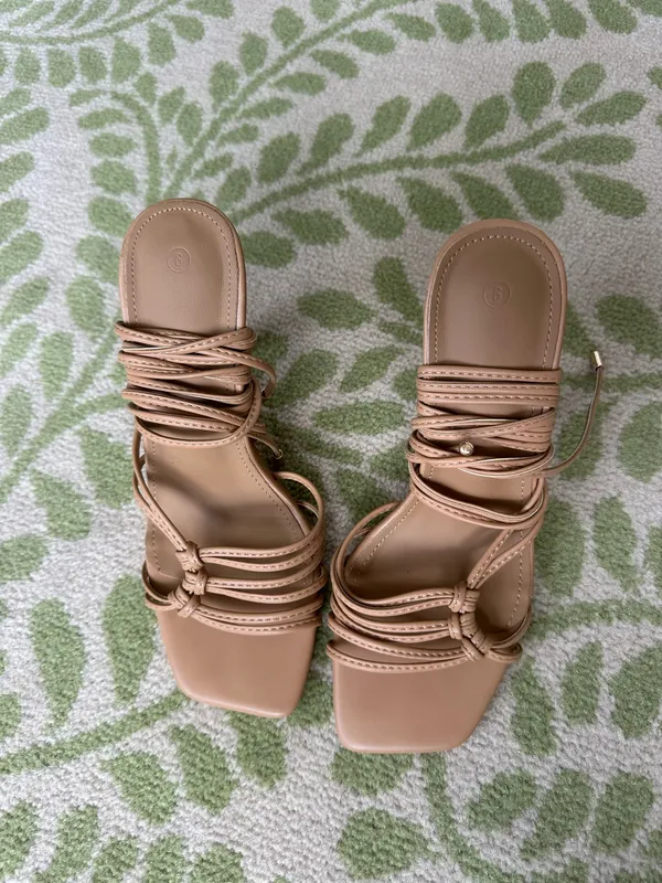 Strappy Brown heels Size 6.5 - Image 2