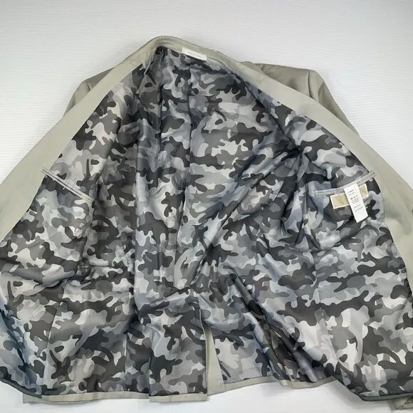 Michael Kors Men's Gray Snap Button Cotton‎ Sports Blazer - Image 9