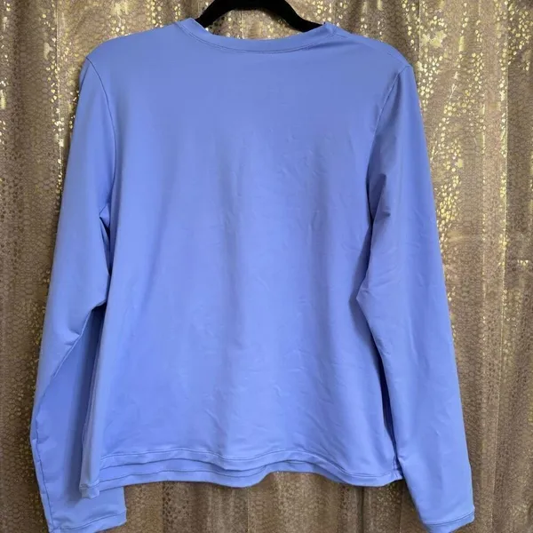 SKIMS Periwinkle Pastel Purple Long Sleeve Swim Rash Guard Top 2X - Image 2