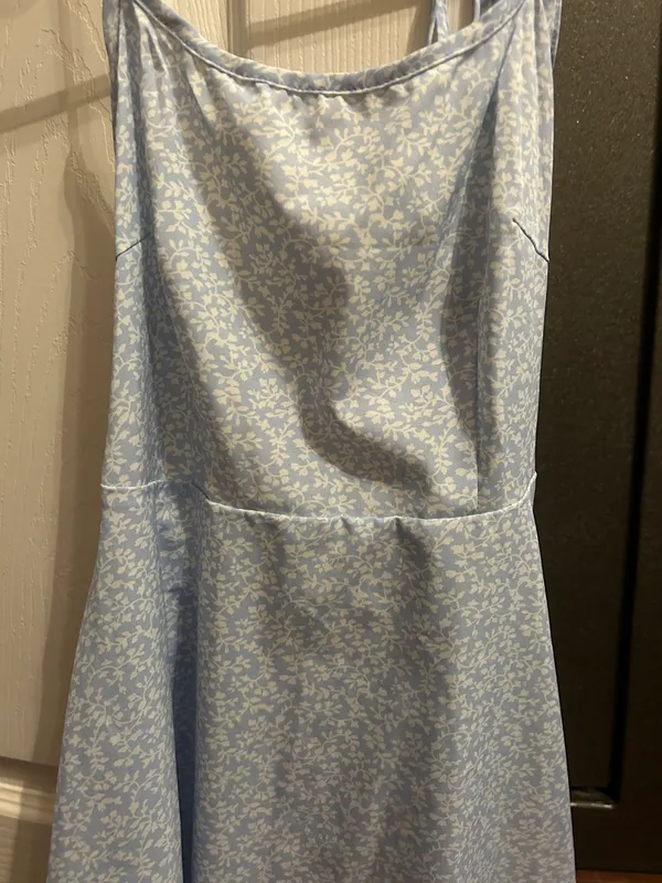 Baby Blue Floral Light Dress - Image 4