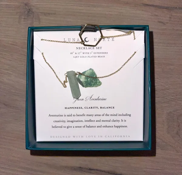 Luna Norte Necklace Set Green Aventurine - Image 2