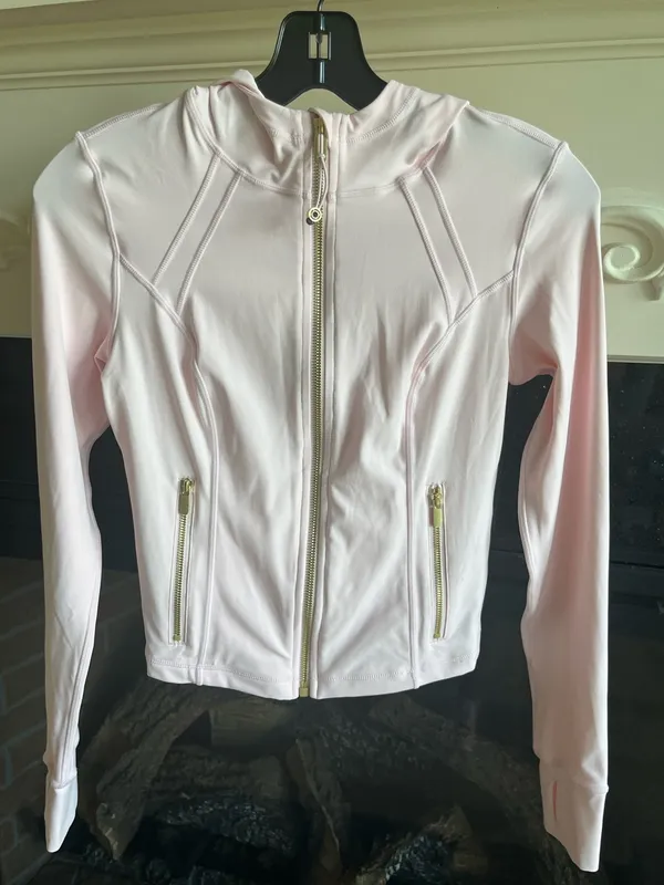 Ballerina Pink Women’s Zip-Up Hooded Jacket New - Image 9
