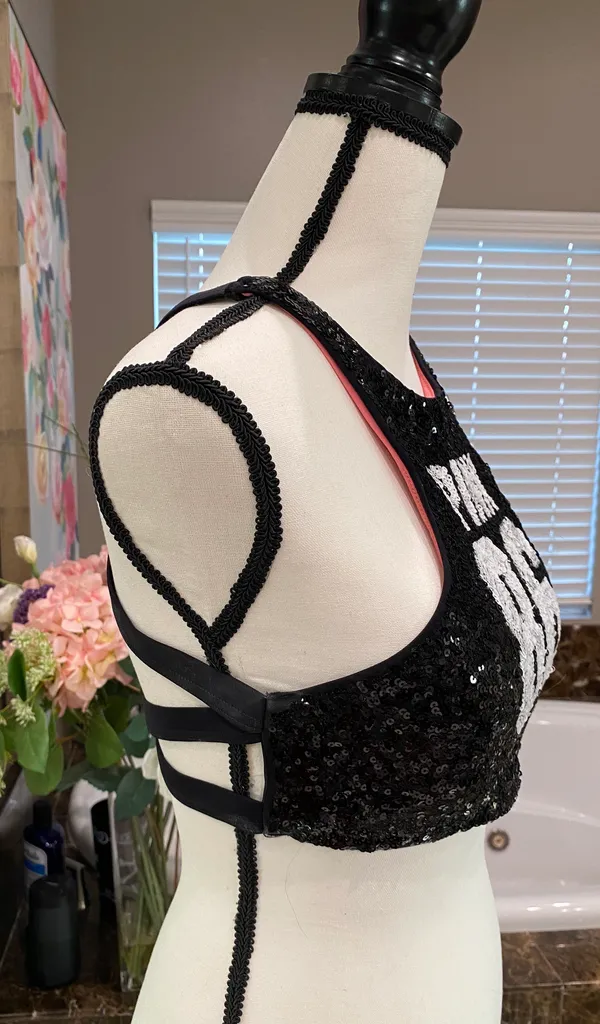 Victoria’s Secret PINK Halter Bralette Sequins Swim Top - Image 3