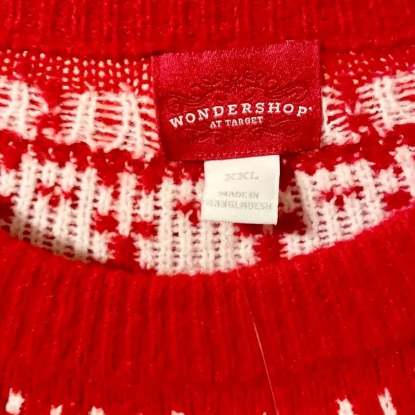 Wondershop Target Red Snow Days Fair Isle Christmas Sweater Womens XXL NWT - Image 5