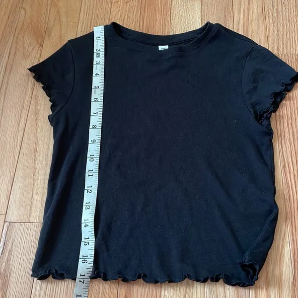 BP Shirt Womens Small Black Crop Top Tee Short Sleeve Cotton Ladies - Image 3