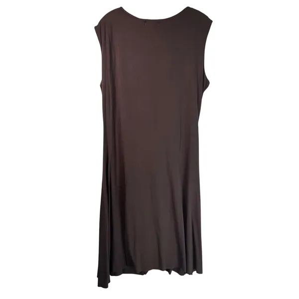 Fresh Produce Dreamtime Drape Dress Brown Cowl Neck Sleeveless Midi XL NEW - Image 2