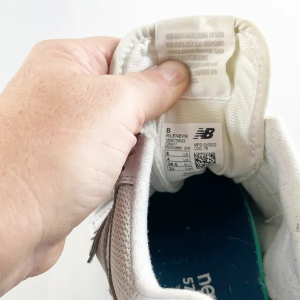 New Balance 574 Classic Sneakers Gray Cream White 6 - Image 6