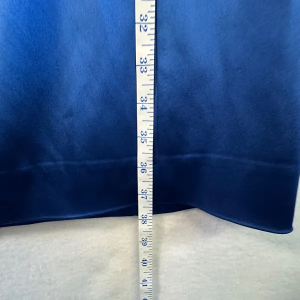 Tahari Arthur S. Levine Royal Blue Satin Ruched Cocktail Dress Sz‎ 14 Evening - Image 8