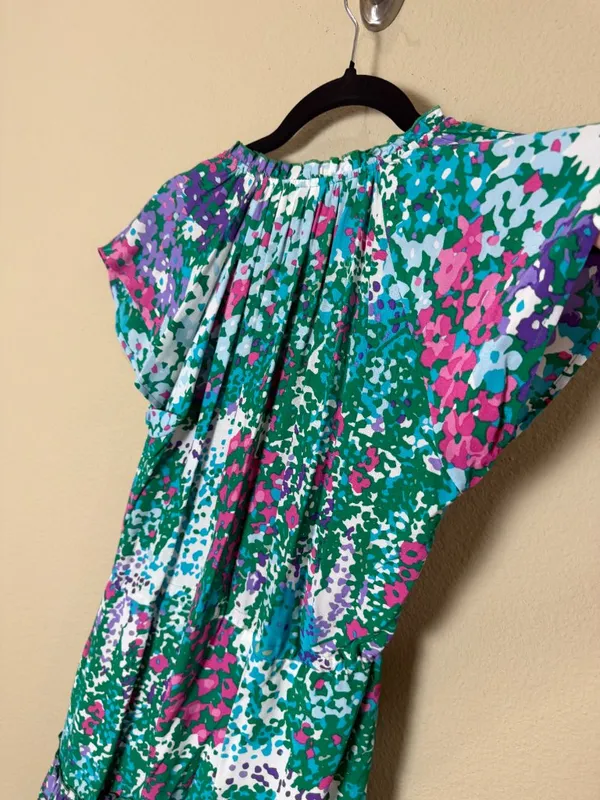 Rails juni Dress in Gardenia Floral Tiered Midi Skirt Size Small - Image 9
