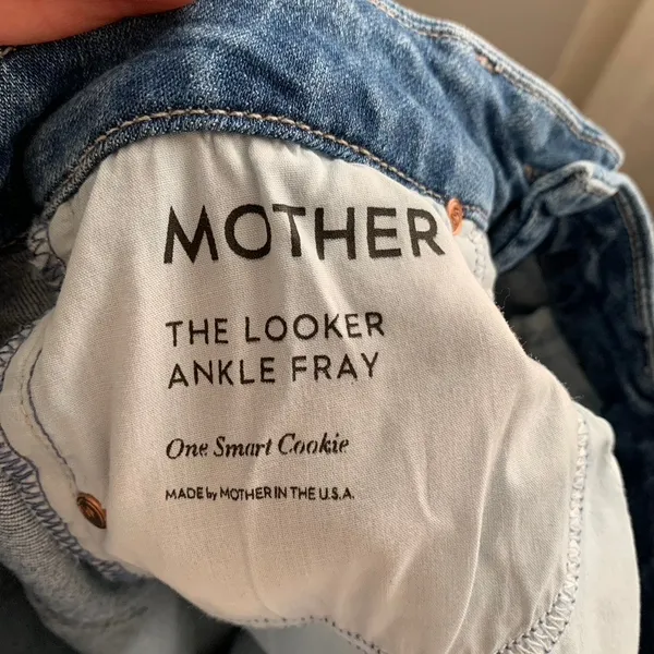 Mother Denim The Looker Ankle Fray Jean One Smart Cookie Blue Womens Size 26 - Image 16