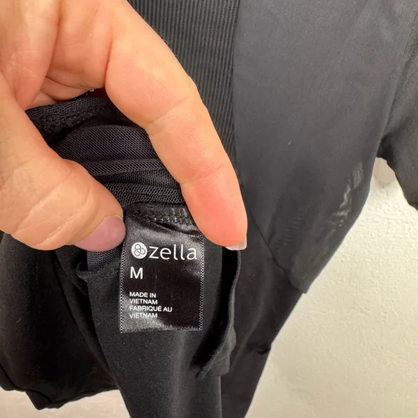 Zella T-Shirt Womens Size M Black Short Sleeve Athletic Mesh Back - Image 7