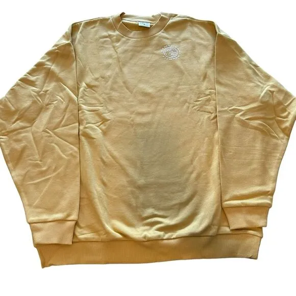 Gymshark Women’s M Oversized‎ Crewneck Sweatshirt Golden Yellow Comfy Lounge New - Image 4