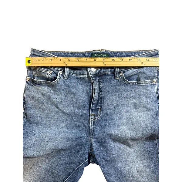 Lauren Ralph Lauren Womens Jeans Light Wash Straight‎ Leg Size 10P - Image 3