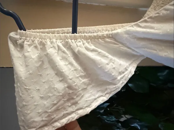 Hollister White Ruffle Strap Tie-Front Peplum Camisole - Image 3