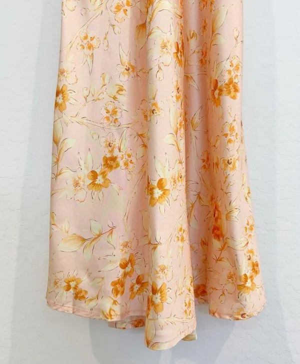 Petal & Pup Cowl Neck Floral Satin Midi Dress Wedding Summer Party Cocktail 4 - Image 3