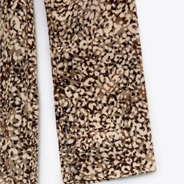 Zara brown printed dress - Image 4