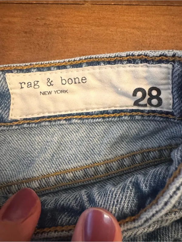 RAG & BONE Dre Low‎ Rise Distressed Denim Shorts - Image 4