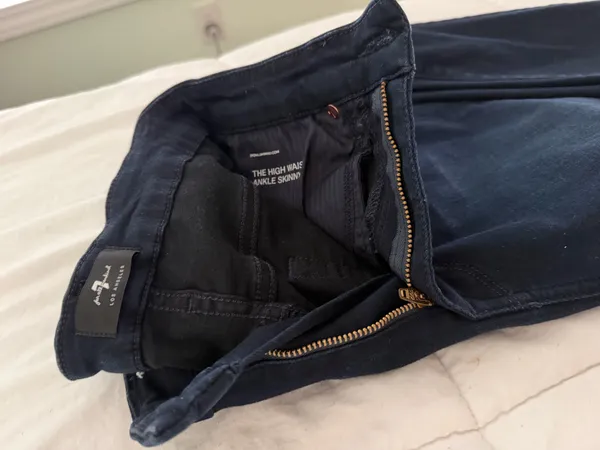 7 For All Mankind Dark Skinny Jeans - Image 4