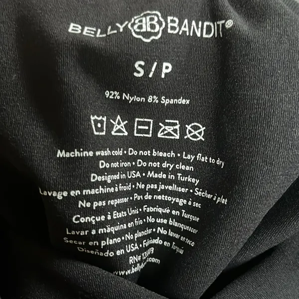 Belly Bandit Nylon Spandex High Waisted Black Leggings size small - Image 3