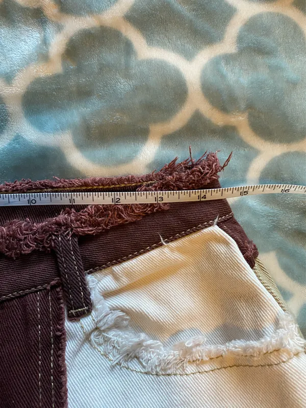 SheIn Brown Patchwork Jeans - Image 7