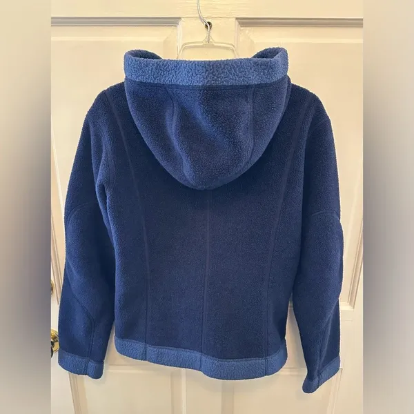 Patagonia Zip Up Synchilla Sherpa Jacket with Hood Blue Medium - Image 3