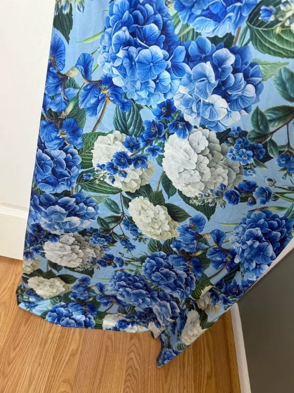 Sonya Moda Ela Floral Strapless Gown S Blue - Image 5