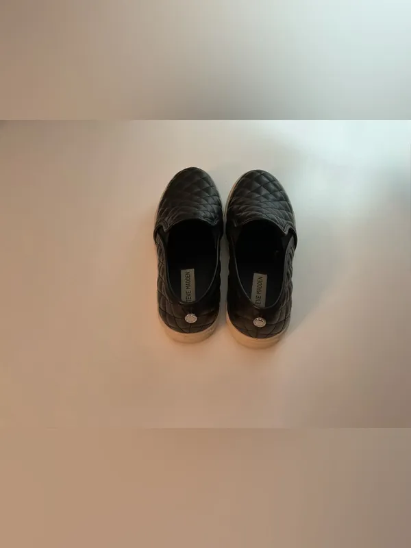 Steve Madden Black Quilted Slip-On Loafers - Image 5