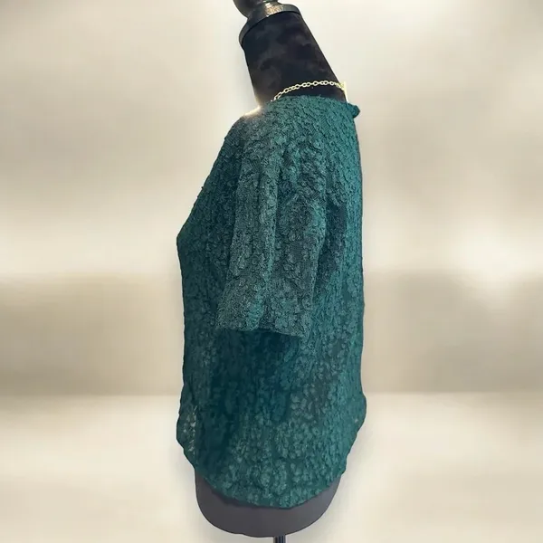 Victoria‎ Secret vintage lace hunter green sheer top large - Image 2