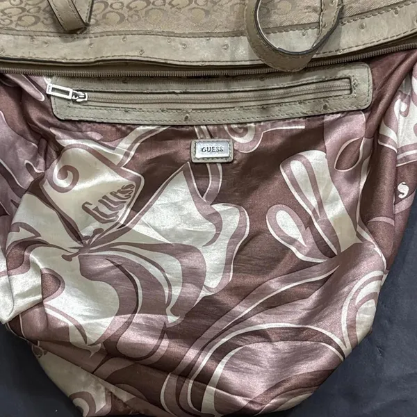 Vintage Guess Purse Y2K Monogram Logo Beige Tan‎ Hand Bag - Image 15