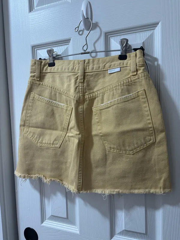 Boyish Denim Skirt Yellow - Image 4