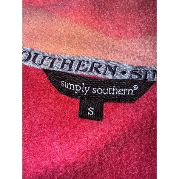 Simply Southern Classic Mountain Fleece Long Sleeve Crew Sweatshirt Small - Image 5