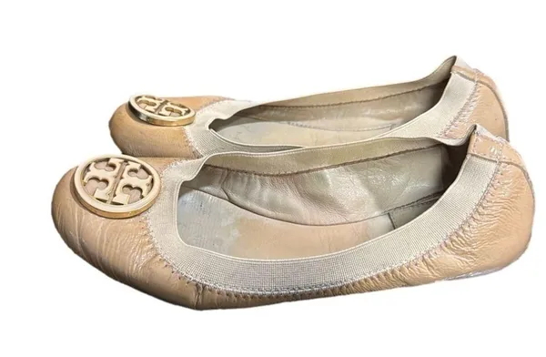 Tory Burch Neutrals ‘Caroline Naplak’ Ballet Flat Size 6 - Image 3