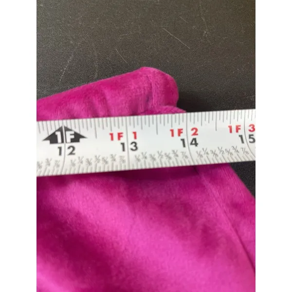 Juicy Couture Velour Pajama Pants Pink Rhinestone Logo Flared S Drawstring - Image 14