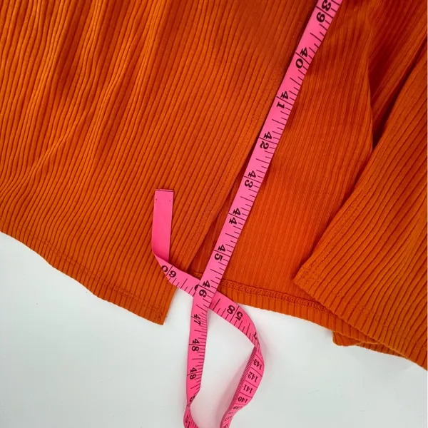 Reformation Formosa Ribbed Midi Dress Ochre Sz‎ Small - Image 10