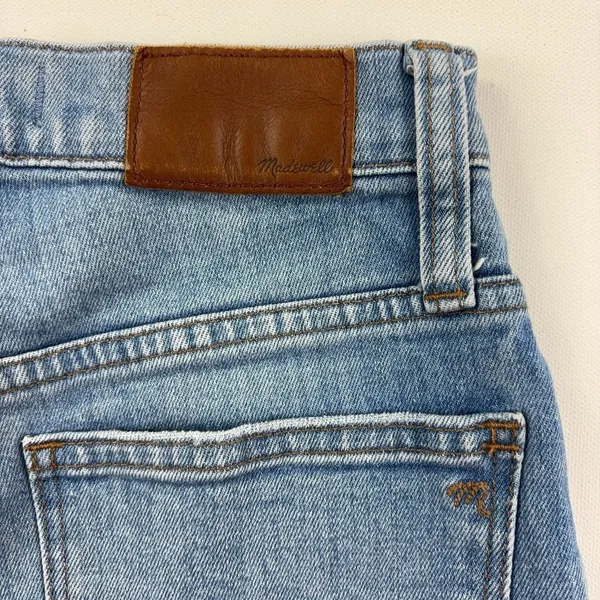 Madewell Wide-Leg Crop Jeans Womens 23 Blue Light Wash High Rise Stretch Denim - Image 2