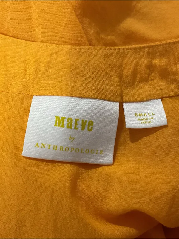 Maeve Anthropologie Puff Sleeve Shirt Womens Size Small - Image 4