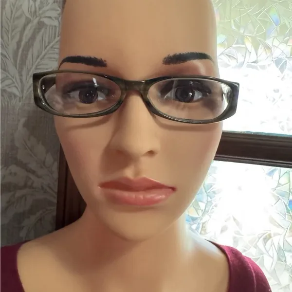 Baby Phat Y2K 90s Frames EYEGLASSES Glasses Brown & Silver Open Temple - Image 2
